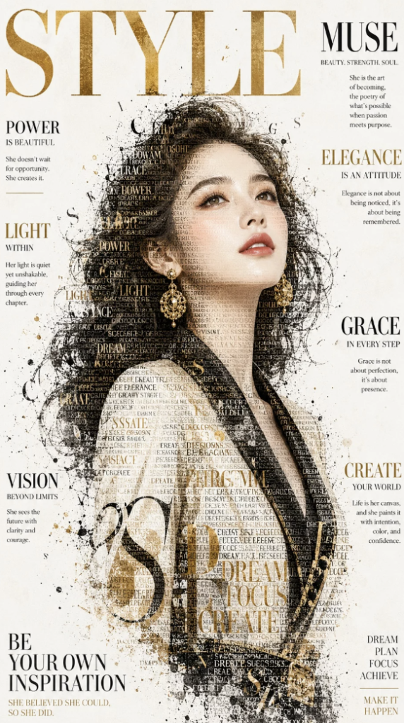 Beauty poster letter shuttle